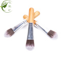 Mini Foundation Wood Maquillage Brosse Poudre plate